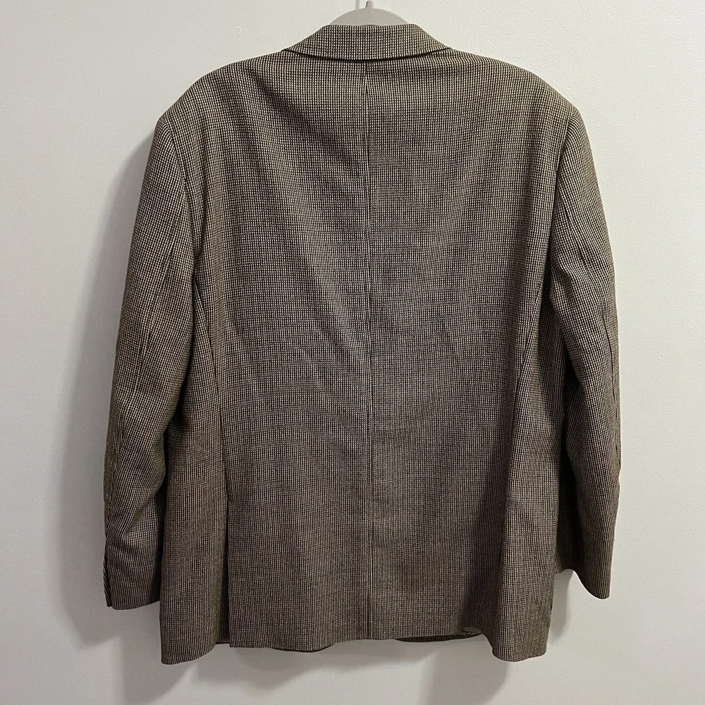 Vintage Nat Nast Large Men Vintage Twill‎ Wool Sport Coat Brown Tan